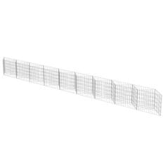 Vidaxl Gabionski zid od pocinčanog čelika 630 x 30 x 50 cm