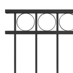 Vidaxl Čelični panel za ogradu 1,7x1 m Crni