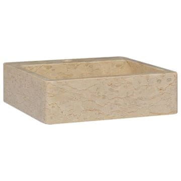 Vidaxl Umivaonik krem 40 x 40 x 12 cm mramorni