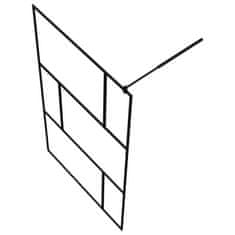 Vidaxl Pregrada za tuširanje od kaljenog stakla crna 115 x 195 cm