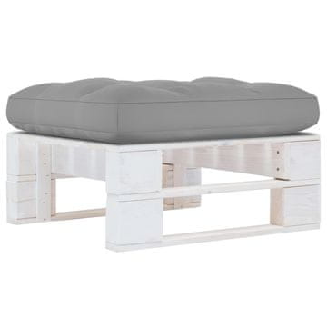 Vidaxl Vrtni tabure od paleta od bijelo impregnirane borovine