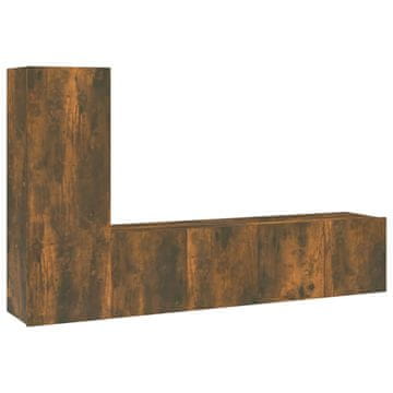 Vidaxl 3-dijelni set TV ormarića boja dimljenog hrasta drveni