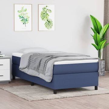 Vidaxl Okvir kreveta bez madraca plavi 90x190 cm tkanina