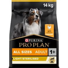 Purina Pro Plan ALL SIZES LIGHT / STERILISED hrana za pse, piletina, 14 kg