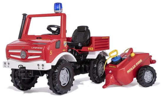 Rolly Toys Vatrogasni traktor Unimog s pedalama, pumpom i sprinklerom