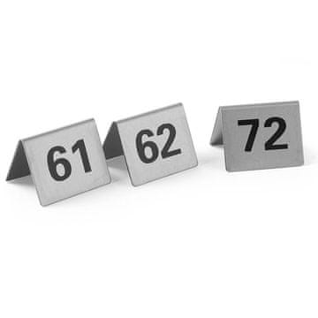 Hendi Informativna pločica za stol broj 61-72, nehrđajući čelik, set od 12 - 663899