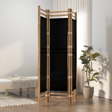 Vidaxl Sklopivi paravan s 3 dijela, 120 cm, bambus i platno