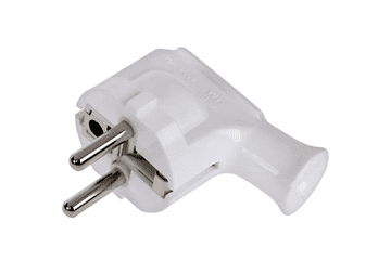 Kemot Utikač 16A-250V plastika za kabel, kutni kopija, bijela