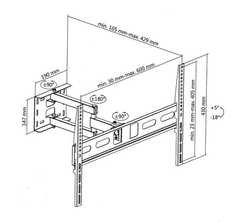 Cabletech TV nosač rotirajući UCH0199-1, 37-70", do 35 kg