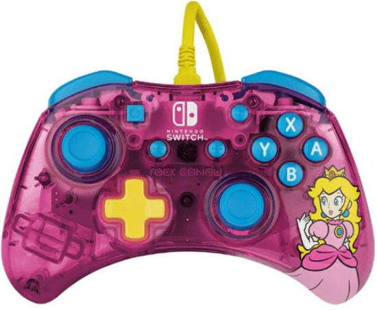 PDP Rock Candy Mini kontroler, žičani, Nintendo Switch, Peach