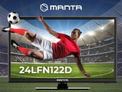 Manta 24LFN122D LED televizor, 61 cm (24), Full HD, DVB-C/T2/HEVC, HDMI, USB, Hotel Mode