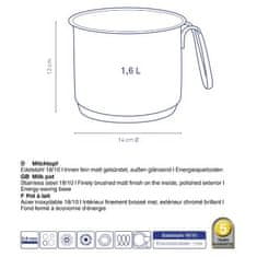 Kela Vrč za mlijeko KL-10184 Vrč za mlijeko od nehrđajućeg čelika 18/10 FLAVORIA 1,6 l