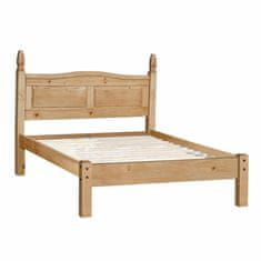 eoshop Bračni krevet CORONA od masivnog bora, voskirani med, 140x200 cm