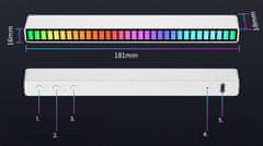 Verkgroup LED RGB baterija. ukrasni stup USB - glazbena funkcija 18cm