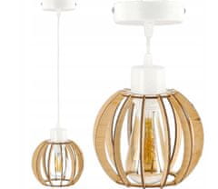 Berge LED stropna svjetiljka - 1xE27 - WHITE WOOD BALL
