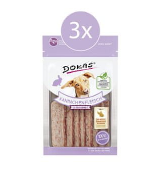  Dokas poslastica za pse, suho meso kunića, 3 x 70 g