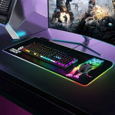 Dexxer Osvijetljena XL LED RGB računalna podloga za miš i tipkovnicu 80x30cm MIX ANIMAL