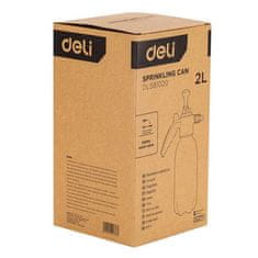 Deli Tools Posuda za prskanje - raspršivač s tlačnom pumpom, šprica 2L + 2 mlaznice