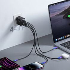 Joyroom TCG02 GaN punjač 2x USB / 2x USB-C 67W + kabel USB-C, crno
