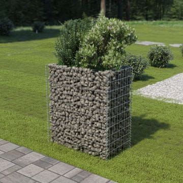 Vidaxl Podignuta gabionska posuda, pocinčani čelik, 90x50x100 cm