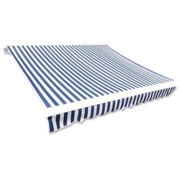 Vidaxl Tkanina za tendu plavo-bijela 350 x 250 cm