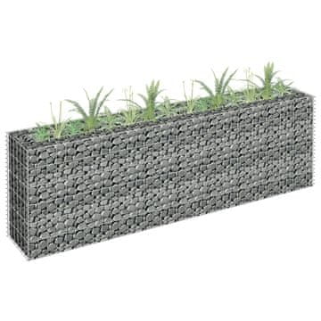 Vidaxl Podignuti gabionski lonac, pocinčani čelik, 180x30x60 cm