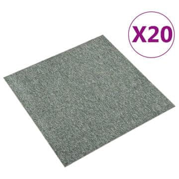 Vidaxl Podne pločice s tepihom 20 kom 5 m² 50 x 50 cm zelene