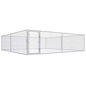 Vidaxl Vanjski kavez za pse od pocinčanog čelika 4 x 4 x 1 m