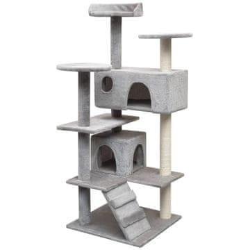 Vidaxl Grebalica za mačke sa sisal stupićima 125 cm siva