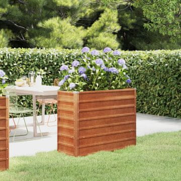 Vidaxl Uzdignuta žardinjera, hrđa, 100x40x77 cm, corten čelik