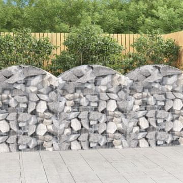 Vidaxl Lučna gabionska košara 100x50x100/120 cm pocinčano željezo
