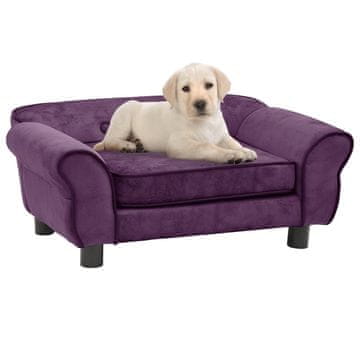 Vidaxl Sofa za pse bordo boje 72x45x30 cm plišana