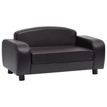 Vidaxl Sofa za pse smeđa 80 x 50 x 40 cm od umjetne kože