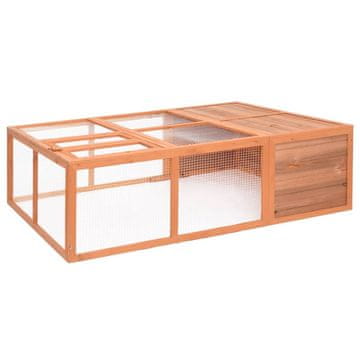 Vidaxl Vrtni kavez za životinje 150x100x50 cm Jelovina