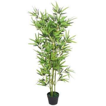 Vidaxl Umjetna žardinjera od bambusa s posudom, 120 cm, zelena