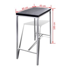 Vidaxl Visoki kuhinjski stol + stolice
