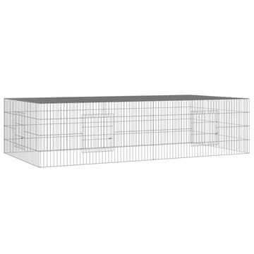 Vidaxl Kavez za zečeve s 2 panela 220x110x55 cm od pocinčanog željeza