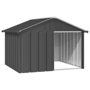 Vidaxl Pseći boks antracit 116,5 x 103 x 81,5 cm čelik