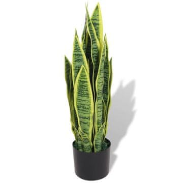 Vidaxl Umjetna sansevieria s posudom, 65 cm, zelena