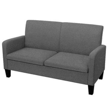 Vidaxl Dvosjed, tamnosiva, 135x65x76 cm