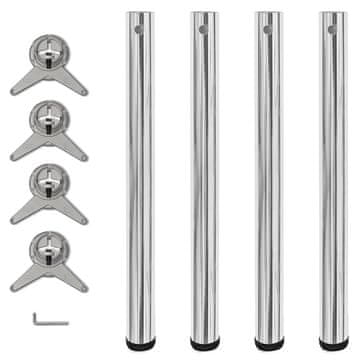 Vidaxl 242133 4 Height Adjustable Table Legs Chrome 710 mm
