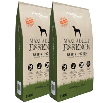 Vidaxl Maxi Adult Essence suha hrana za pse s govedinom i piletinom 2 x 30 kg