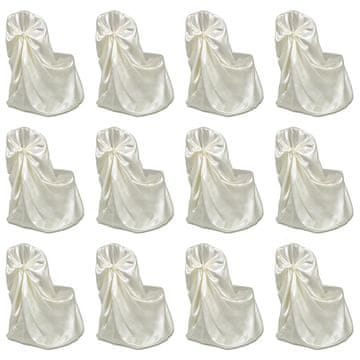 Vidaxl Navlaka za stolice za svadbeni banket 12 kom krem