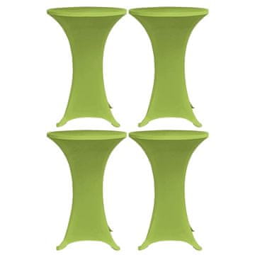 Vidaxl Elastične navlake za stol, 4 kom, 80 cm, zelene