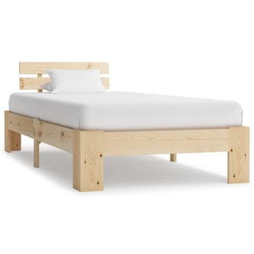 Vidaxl Okvir za krevet od punog borovog drva 100 x 200 cm