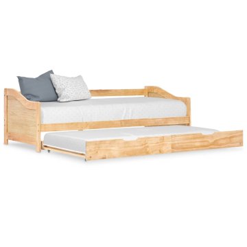 Vidaxl Okvir za krevet/sofu s mogućnošću produženja, borovina 90x200 cm