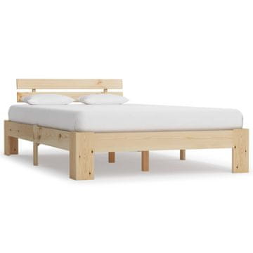 Vidaxl Okvir za krevet od punog borovog drva 120 x 200 cm