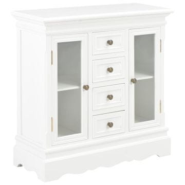 Vidaxl Komoda s ladicama, bijela, 70 x 28 x 70 cm, masivno borovo drvo