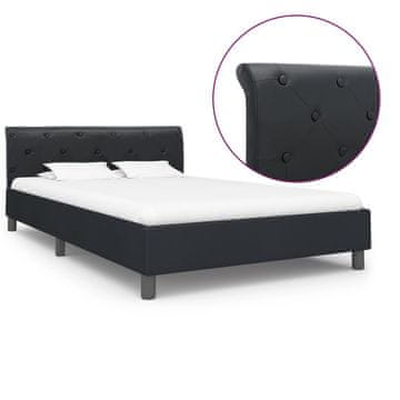 Vidaxl Okvir za krevet crni umjetna koža 140 x 200 cm
