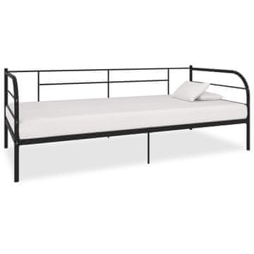 Vidaxl Okvir dnevnog kreveta crni metal 90 x 200 cm